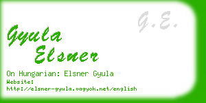 gyula elsner business card